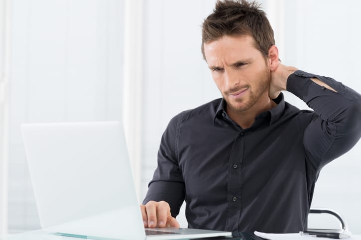 man using a laptop