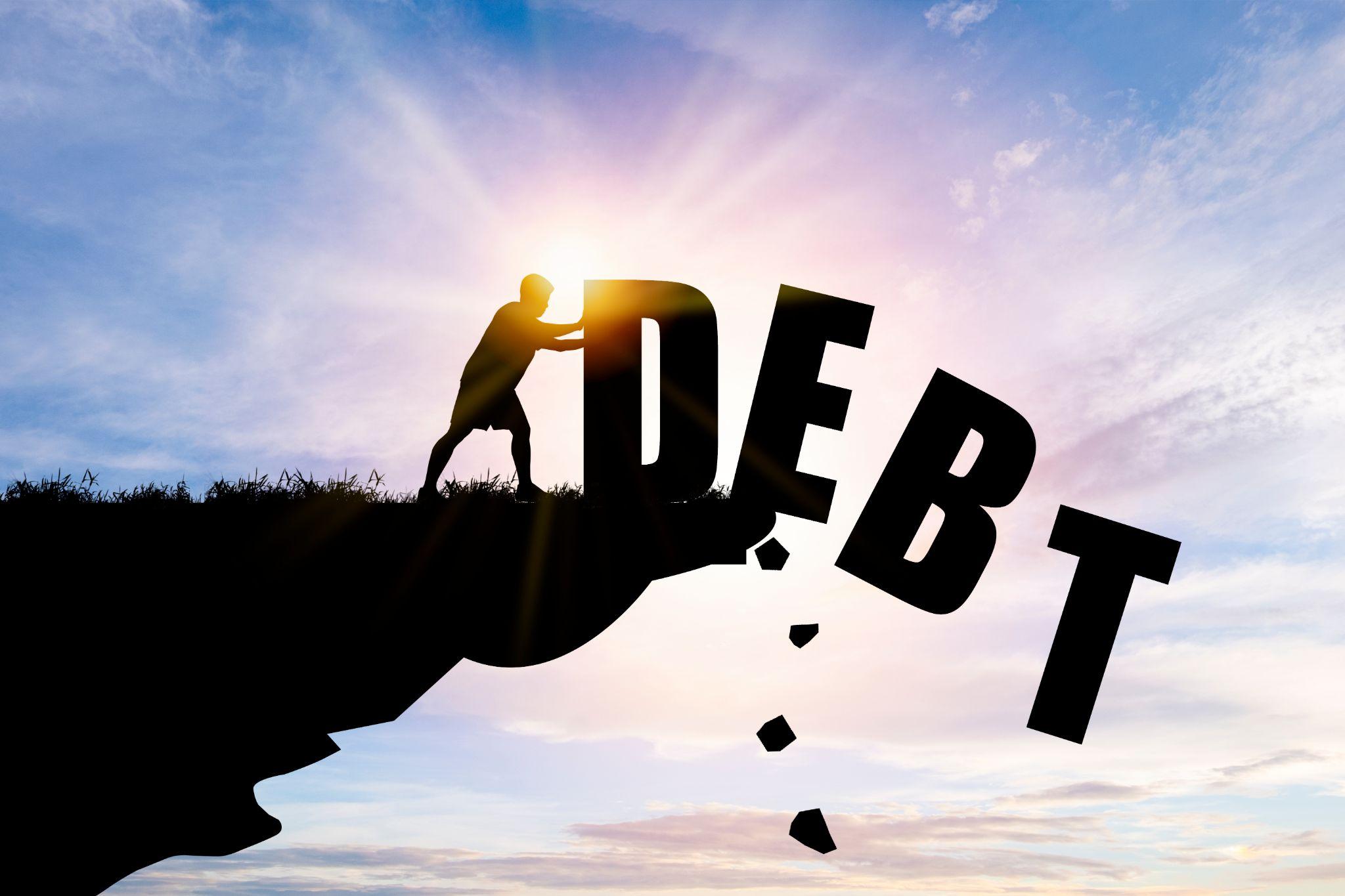 Eliminate or get rid of debt concept