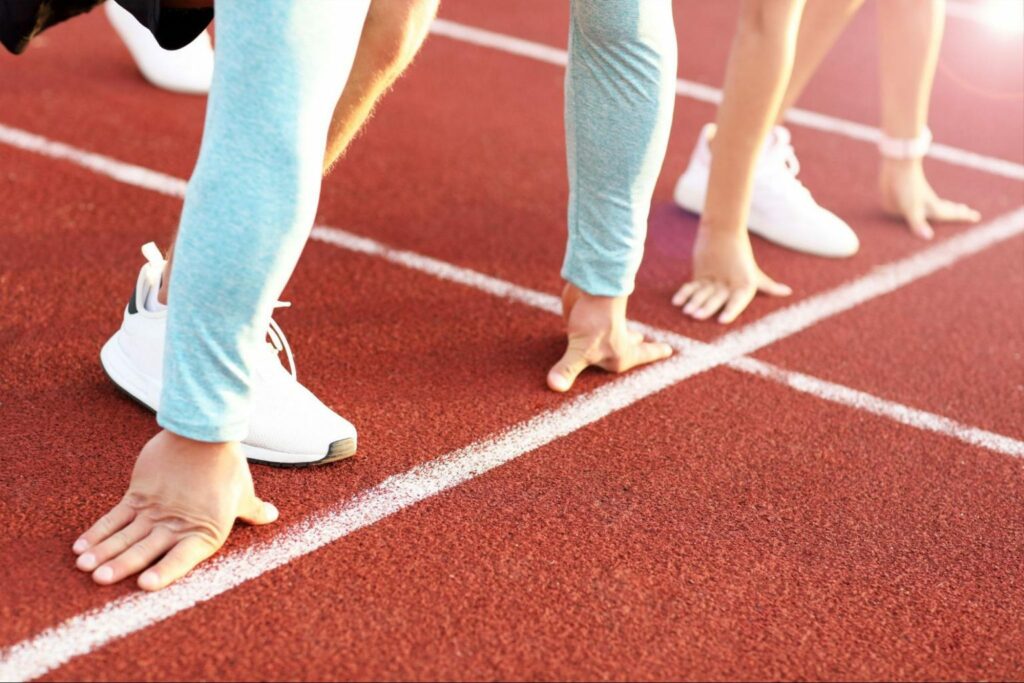 track and field runners