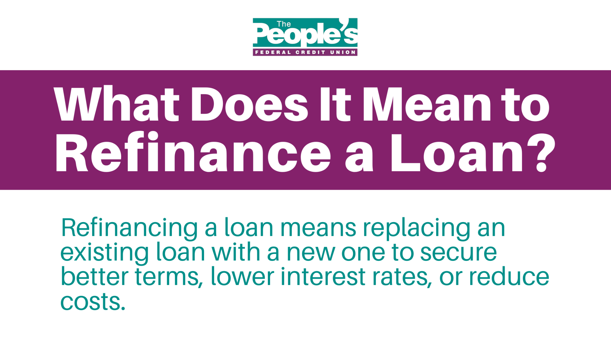 Refinancing loans